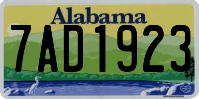 AL license plate 7AD1923