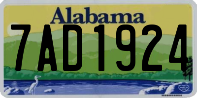 AL license plate 7AD1924