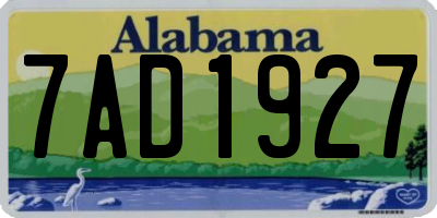 AL license plate 7AD1927