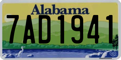 AL license plate 7AD1941