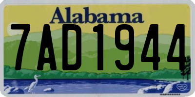 AL license plate 7AD1944
