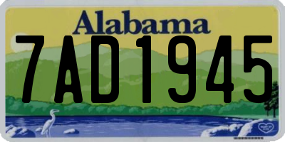 AL license plate 7AD1945