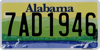 AL license plate 7AD1946