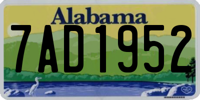 AL license plate 7AD1952