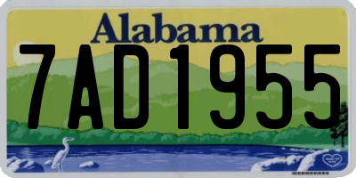 AL license plate 7AD1955