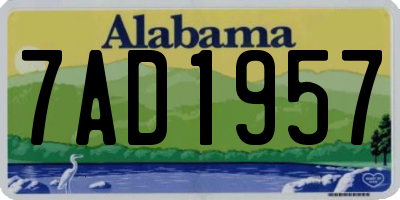 AL license plate 7AD1957