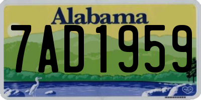 AL license plate 7AD1959