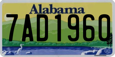 AL license plate 7AD1960
