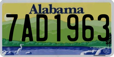 AL license plate 7AD1963