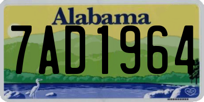 AL license plate 7AD1964
