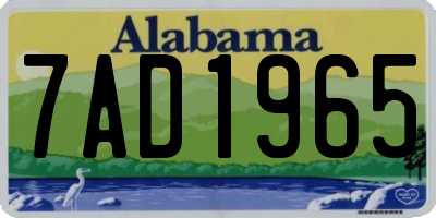 AL license plate 7AD1965