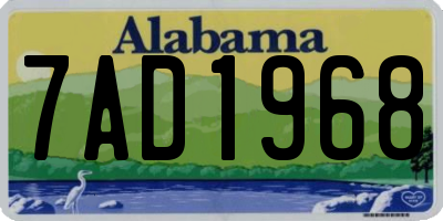 AL license plate 7AD1968
