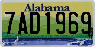AL license plate 7AD1969