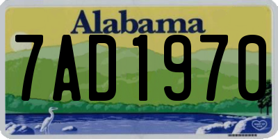 AL license plate 7AD1970