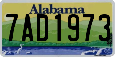 AL license plate 7AD1973
