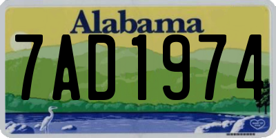 AL license plate 7AD1974