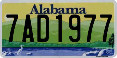 AL license plate 7AD1977
