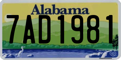 AL license plate 7AD1981