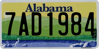 AL license plate 7AD1984