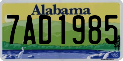 AL license plate 7AD1985