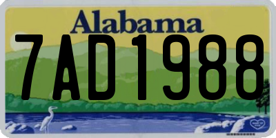 AL license plate 7AD1988