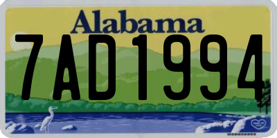 AL license plate 7AD1994