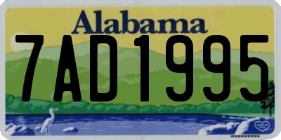 AL license plate 7AD1995