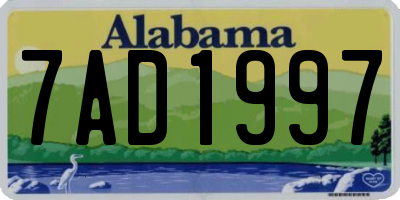 AL license plate 7AD1997