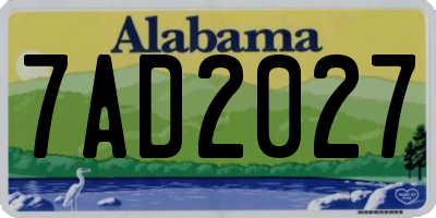 AL license plate 7AD2027