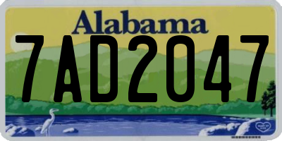 AL license plate 7AD2047