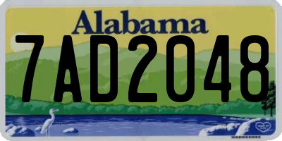 AL license plate 7AD2048