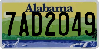 AL license plate 7AD2049