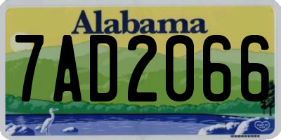 AL license plate 7AD2066