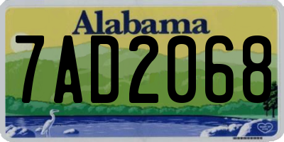 AL license plate 7AD2068
