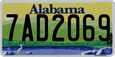 AL license plate 7AD2069