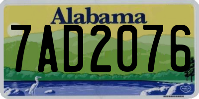 AL license plate 7AD2076