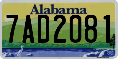 AL license plate 7AD2081