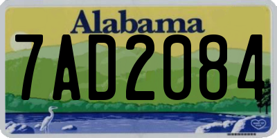 AL license plate 7AD2084