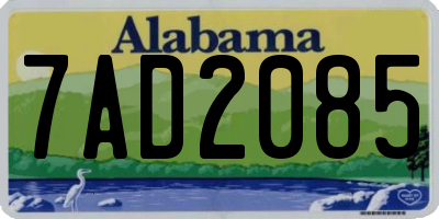AL license plate 7AD2085