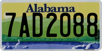 AL license plate 7AD2088