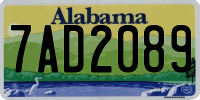 AL license plate 7AD2089
