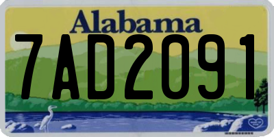 AL license plate 7AD2091