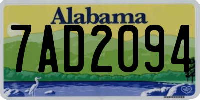 AL license plate 7AD2094