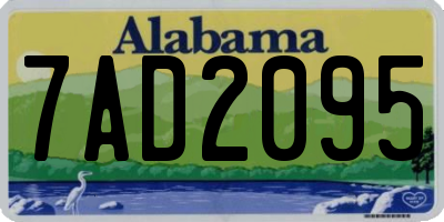 AL license plate 7AD2095
