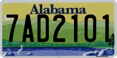 AL license plate 7AD2101