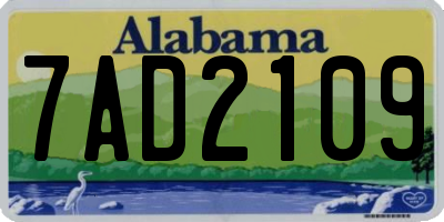 AL license plate 7AD2109