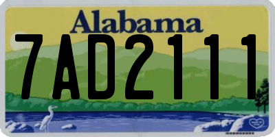 AL license plate 7AD2111