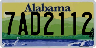 AL license plate 7AD2112
