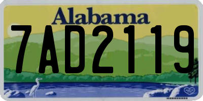 AL license plate 7AD2119