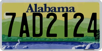 AL license plate 7AD2124